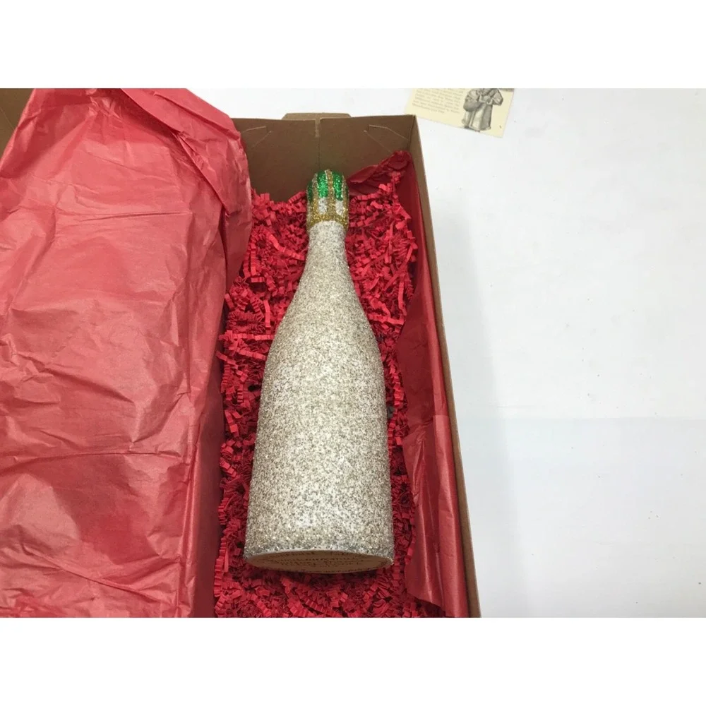 Vaillancourt Folk Art Renaissance Glitter Grey Alcohol Bottle Decoration 2012